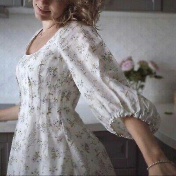 H&M x Brock Collection Floral Balloon Puff Sleeve Mini Dress Sundress Sun Size S - Picture 6 of 16